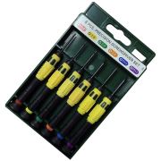 Armway ES serisi standart tip plastik-şeffaf kutu saatçi tornavida seti (6 Parça) 4 Adet Allen Tornavida: 1.3 / 1.5 / 2 / 2.5 2 Adet Yıldız Tornavida PH: 0 / 1