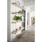 222 Concept Masif Ağaç Naturel Renk 50x15 cm Halatlı Raf CPT1008-4