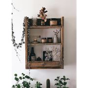222 Concept Masif Ağaç Ceviz Rengi 80x55 cm Duvar Rafı CPT1011-80