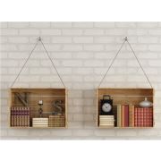 222 Concept Masif Ağaç Naturel Renk 60x40 cm 2li takım Raf CPT1039-60