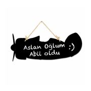 222 Concept Uçak Temalı 30x30 cm Halatlı Yazı Tahtası CPT2205-30