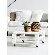 222 Concept Masif Ağaç Beyaz Renk 80x60 cm Orta Sehpa CPT2826-80