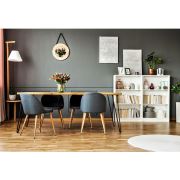 222 Concept Masif Ağaç Tik Renk 150x80x3 cm Yemek Masası CPT7025-150