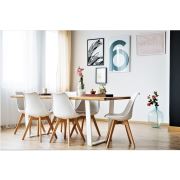 222 Concept Masif Ağaç Tik Renk 200x80x4 cm Yemek Masası CPT7057-200