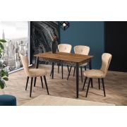 Tekzen Home Yemek Masası Seti Venüs - Loren Sandalye Süni Deri Vizon