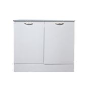 Kayra 100 Cm Arte Mdf Mutfak Dolabı Alt Modül - Parlak Beyaz