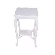Tekzen Home Saksılık Yan Sehpa Çiçek - Beyaz