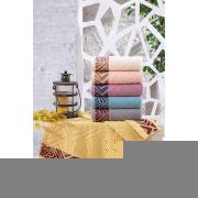 Viaden %100 Pamuk 50x90 cm 6'lı El - Yüz Havlusu Piramit