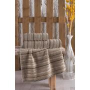 Viaden Mk Antibakteriyel Banyo Havlu Takımı 70x140 - 50x90 cm Gri