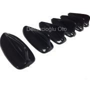 Shark Süs Anten Mini Balina Tip Siyah Renk 6 lı Set