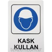 Uyarı Levhası Kask Kullan 16x24 Cm
