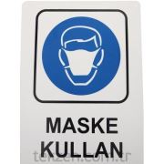 Uyarı Levhası Maske Kullan 16x24cm