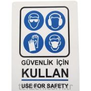 Uyarı Levhası Güvenlik İçin Kullan 25x35 Cm