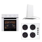 Termikel White Fairy 3lü Ankastre Set (5200 White Fırın+17152 White Ocak+3108 White Davlumbaz) 589lz