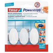 Tesa Mini Oval Askı + Çift Taraflı Bant / Beyaz
