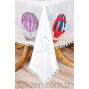 The Mia Balon Desenli Masa Örtüsü - 140x230 cm