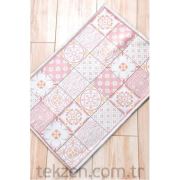 The Mia Karo Desenli Paspas 100x70 cm - Pembe