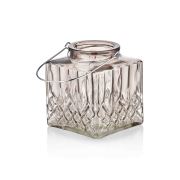 The Mia Agni Mumluk Cam 10 Cm - Gri