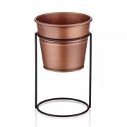 The Mia Bakır Kaplama Çiçeklik Ayaklı 21 cm GLV0332