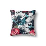The Mia Floral Yastık C - Beyaz Kırmızı Çiçekli 50x50 Cm YST0111