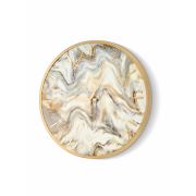 The Mia Duvar Saati Marble - Krem 60x60 cm
