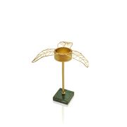 The Mia Gold Yaprak Tealight Mumluk Küçük
