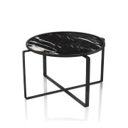 The Mia Sehpa 110 x 110 x 50 Cm Marble Siyah