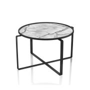 The Mia Sehpa 110 x 110 x 50 Cm Marble Gri