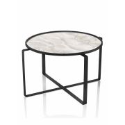 The Mia Sehpa 110 x 110 x 50 Cm Marble Krem
