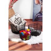 The Mia Rattan Dekoratif Sepet 25x36 cm - Siyah