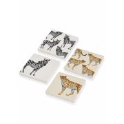 The Mia Taş Bardak Altlığı - 4lü Set - Animal