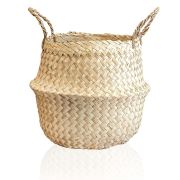 The Mia Hasır Katlanabilir Saksılık 30 x 24 Cm Krem