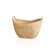 The Mia Hasır Kulplu Oval Sepet 38x32x26 Cm - Naturel