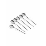 The Mia Çay Kaşığı 6 Parça - 13 cm Mat Gümüş