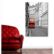 Londra Otobüsü Kanvas Tablo - 50x75 cm