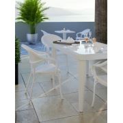 Tilia Osaka Flash Set (90x150 Camlı Masa + 6 Flash Koltuk) Beyaz