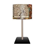 Tink Hayat Ağacı Gustav Klimt Metal Ayaklı Abajur Siyah