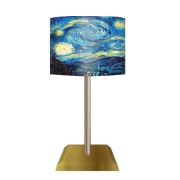 Tink Yıldızlı Gece Vangogh Metal Ayaklı Abajur Gold