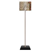 Tink Hayat Ağacı Gustav Klimt Metal Ayaklı Lambader Siyah