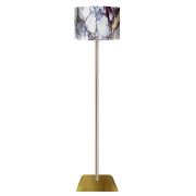 Tink Mermer Desen Mor Metal Ayaklı Lambader Gold