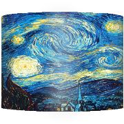Tink Yıldızlı Gece Vangogh Silindir Lambader - Abajur Şapkası