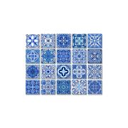 Tink Mavilim 10x10 cm Desenli Pvc Karo