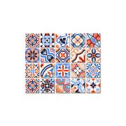 Tink Mexican Tile Kırmızı 10x10 cm Desenli Pvc Karo