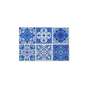 Tink Mavilim 20x20 cm Desenli Pvc Karo