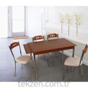 Topçuoğlu Masa Sandalye Takımı 70x110 Cm Yandan Açılır