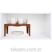Pratik Tek Katlı Mutfak Rafı-Açık Kahve