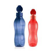 Tupperware Eko Şişe 2'li Set ( 1 LT Lacivert - 750 ML Mercan ( Kapak Gövde Aynı)