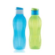 Tupperware Eko Şişe 2'li Set ( 750 ML Mavi ( Beyaz Kapak ) - 750 ML Yeşil ( Mavi Kapak )