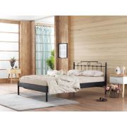 Unimet Hatkus-S Çift Kişilik Metal Karyola 140x200 Siyah
