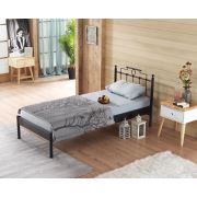 Unimet Hatkus-S Tek Kişilik Metal Karyola 90x200 Siyah